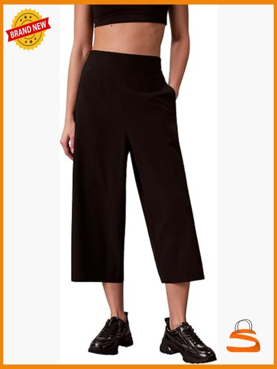 Pants - Wide Leg Capri Pants, Moisture Wicking, Quick Dry, Pull On Waist